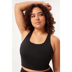 Girlfriend Collective Paloma Black Sports Bra Size XS